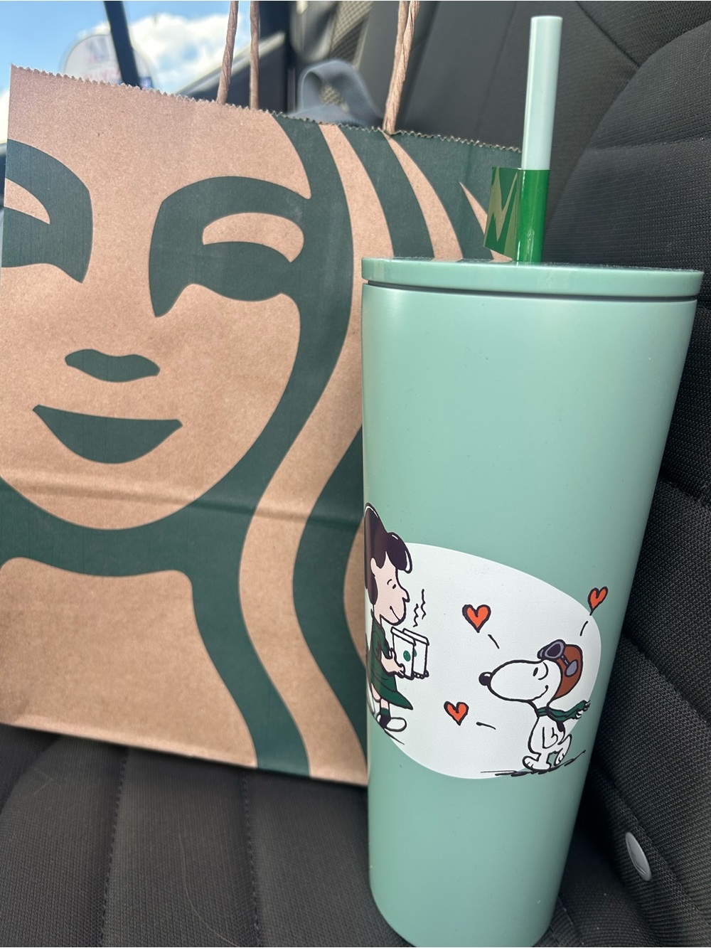 Starbucks Peanuts Snoopy Lucy 24oz Cold Cup